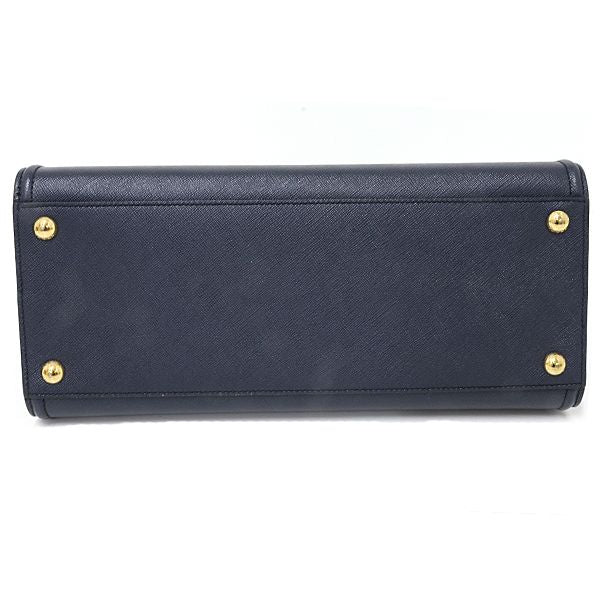 Prada Sapphia Leather Handbag Strap Navy Baltico — view 4