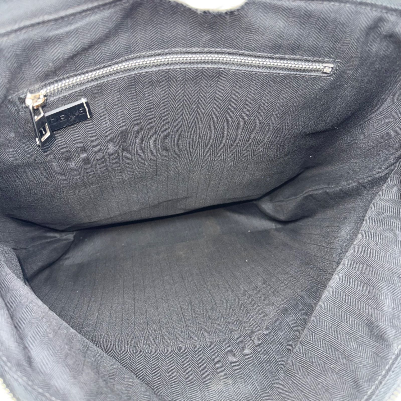 Loewe Backpack Goya Tartan Check Canvas Leather Black Red — view 9