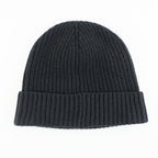 Celine Knit Cap Listed TU Black Logo Patch Beanie — view 2