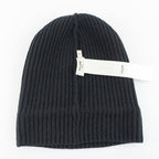 Celine Knit Cap Listed TU Black Logo Patch Beanie — view 7