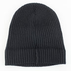 Celine Knit Cap Listed TU Black Logo Patch Beanie — view 4