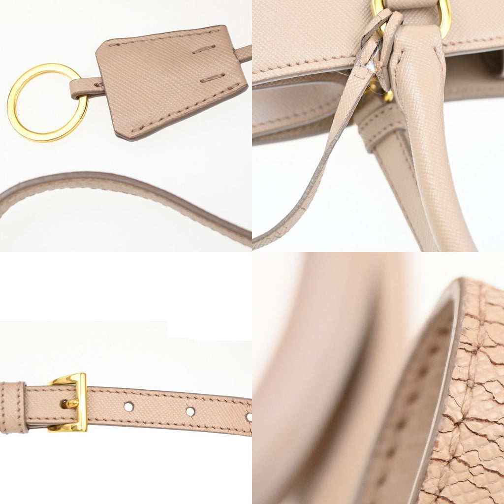 Prada Galleria Saffiano Shoulder Handbag 2-Way Pink Leather — view 6
