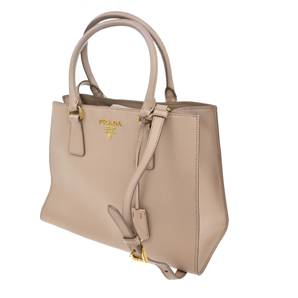 Prada Galleria Saffiano Shoulder Handbag 2-Way Pink Leather — view 2