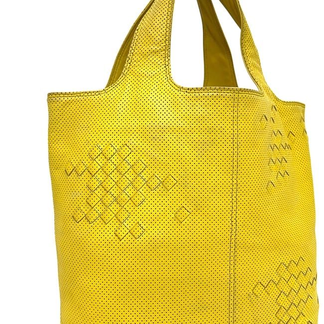 Bottega Veneta Tote Yellow Intrecciato — view 8