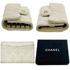 Chanel 4 Key Case White Quilted Leather Key Holder — view 2