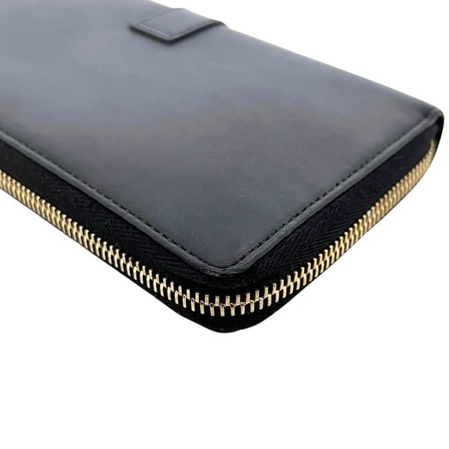 Saint Laurent Zip Around Wallet Black Cassandra Cfp — view 4