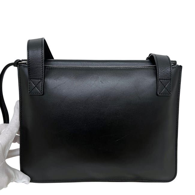 Loewe Shoulder Bag Gusset Flat Messenger Black — view 9