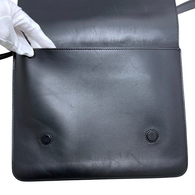 Loewe Shoulder Bag Gusset Flat Messenger Black — view 8
