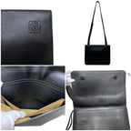 Loewe Shoulder Bag Gusset Flat Messenger Black — view 4