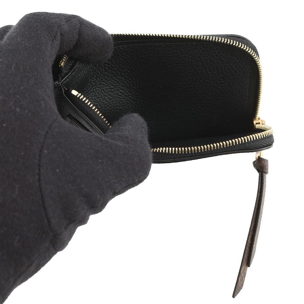 Louis Vuitton Card Case Monogram Calf Leather Holder Louki Black Wallet — view 4