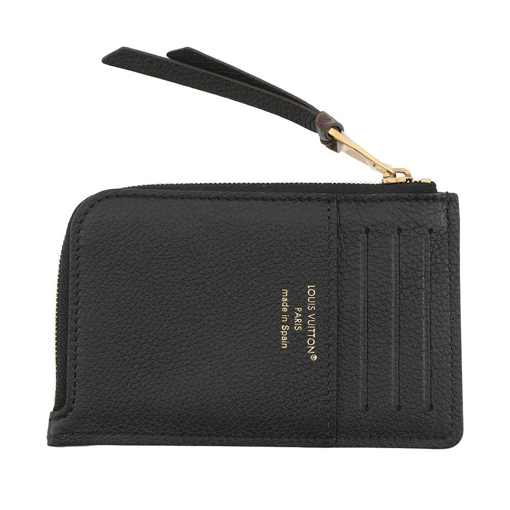 Louis Vuitton Card Case Monogram Calf Leather Holder Louki Black Wallet — view 3