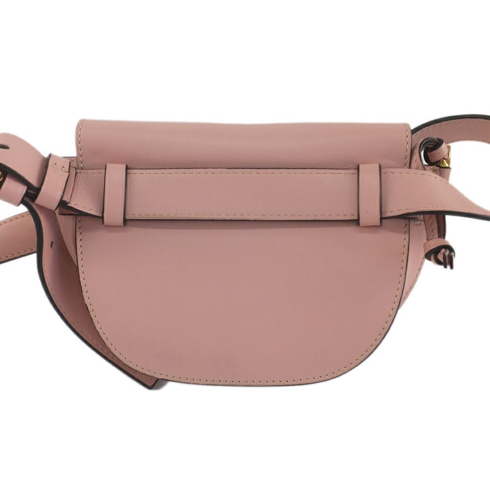 Loewe Gate Dual Mini Shoulder Bag Pink Leather — view 2