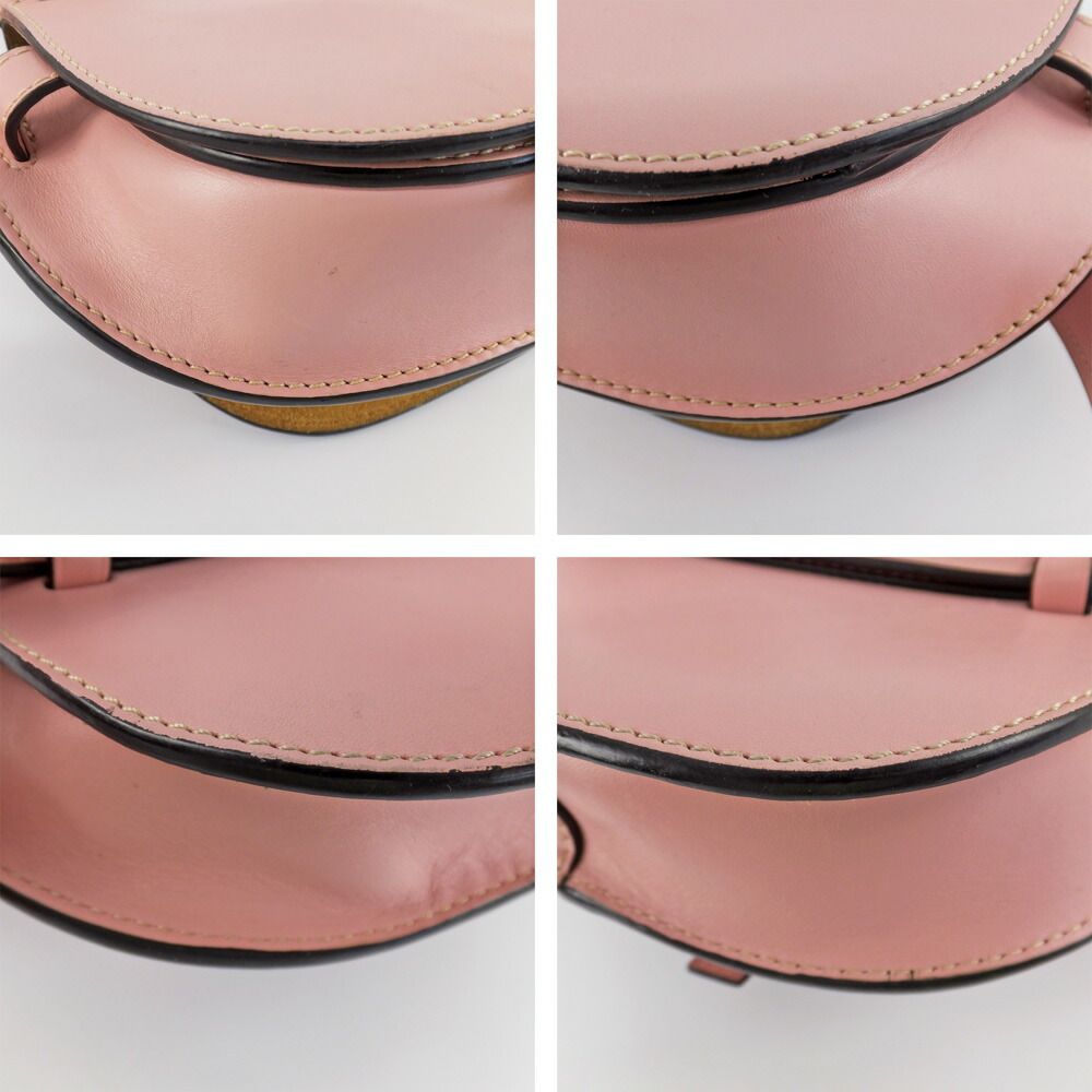 Loewe Gate Dual Mini Shoulder Bag Pink Leather — view 5