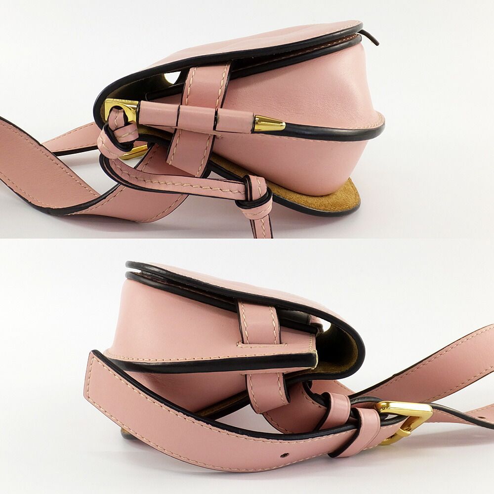 Loewe Gate Dual Mini Shoulder Bag Pink Leather — view 4