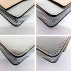 Fendi Mon Star Bugs Chain Wallet Silver Gray Beige Black — view 5