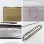 Fendi Mon Star Bugs Chain Wallet Silver Gray Beige Black — view 7