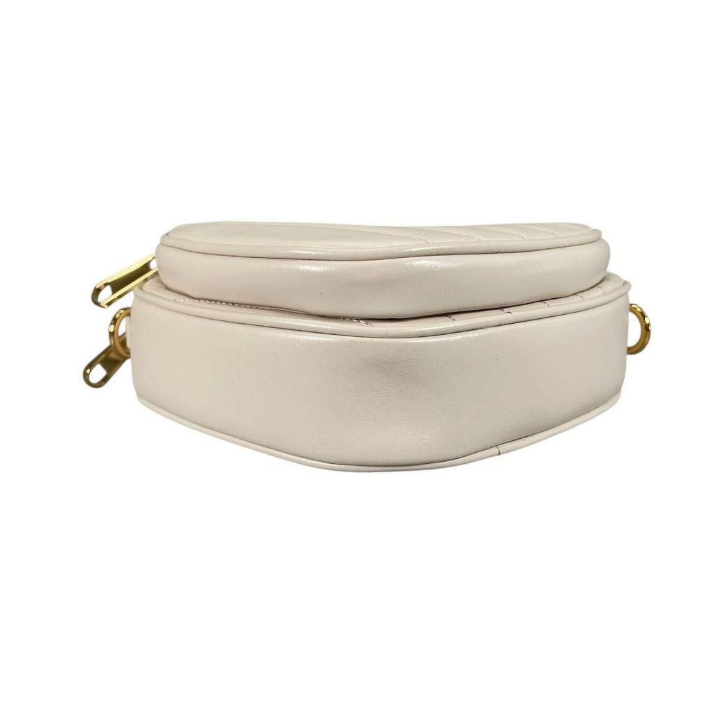 Gucci Heart Chain Shoulder Bag Interlocking White — view 4
