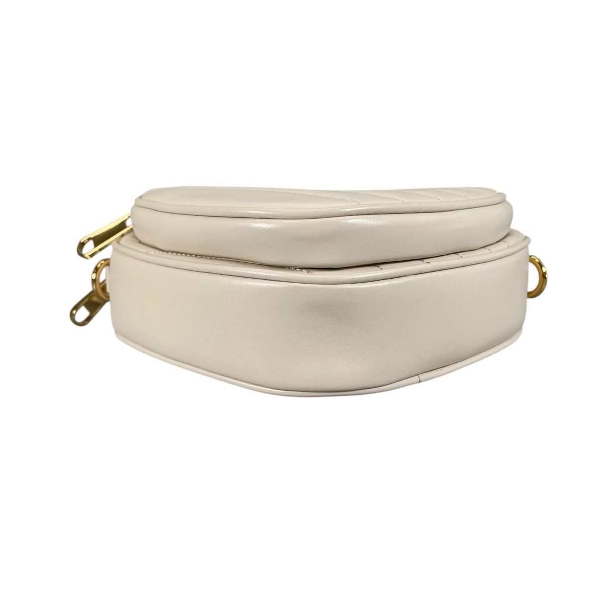Gucci Heart Chain Shoulder Bag Interlocking White — view 4