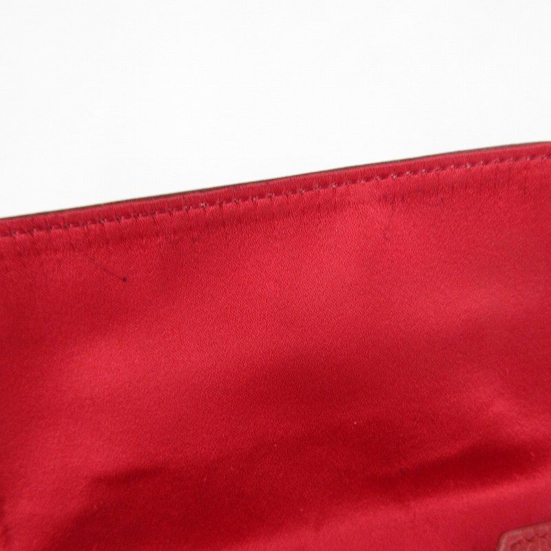 Hermes Card Case Business Holder Epsom Leather Lining Red — view 4