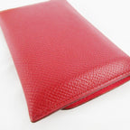 Hermes Card Case Business Holder Epsom Leather Lining Red — view 9