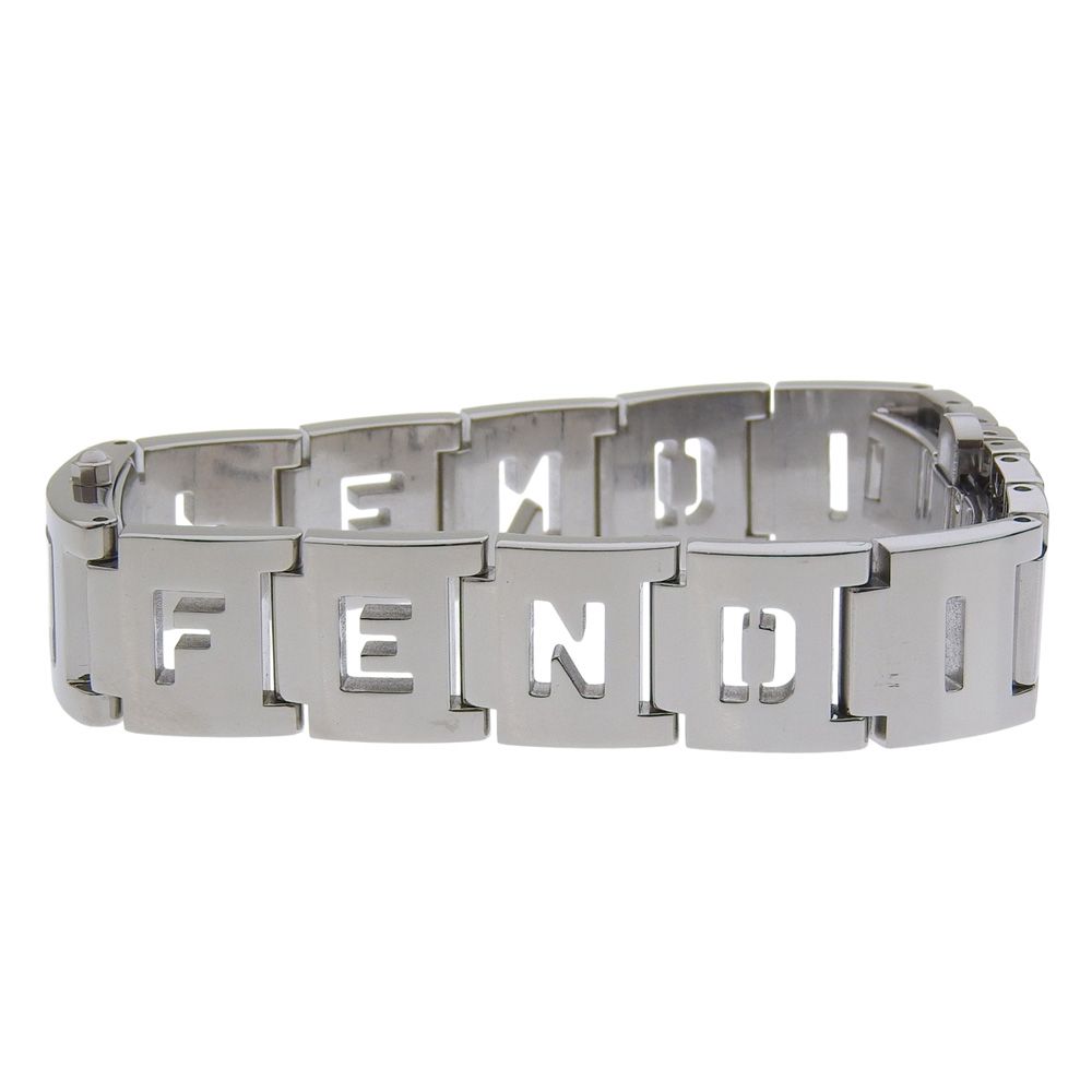 Fendi Logo Stainless Steel Quartz Analog Display Silver Dial Watch — view 4