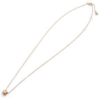 Chanel 18k Pink Gold Coco Crush Necklace Beige Quilted — view 4