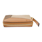Loewe Puzzle Square Zip Wallet Bifold Calf Brown — view 6