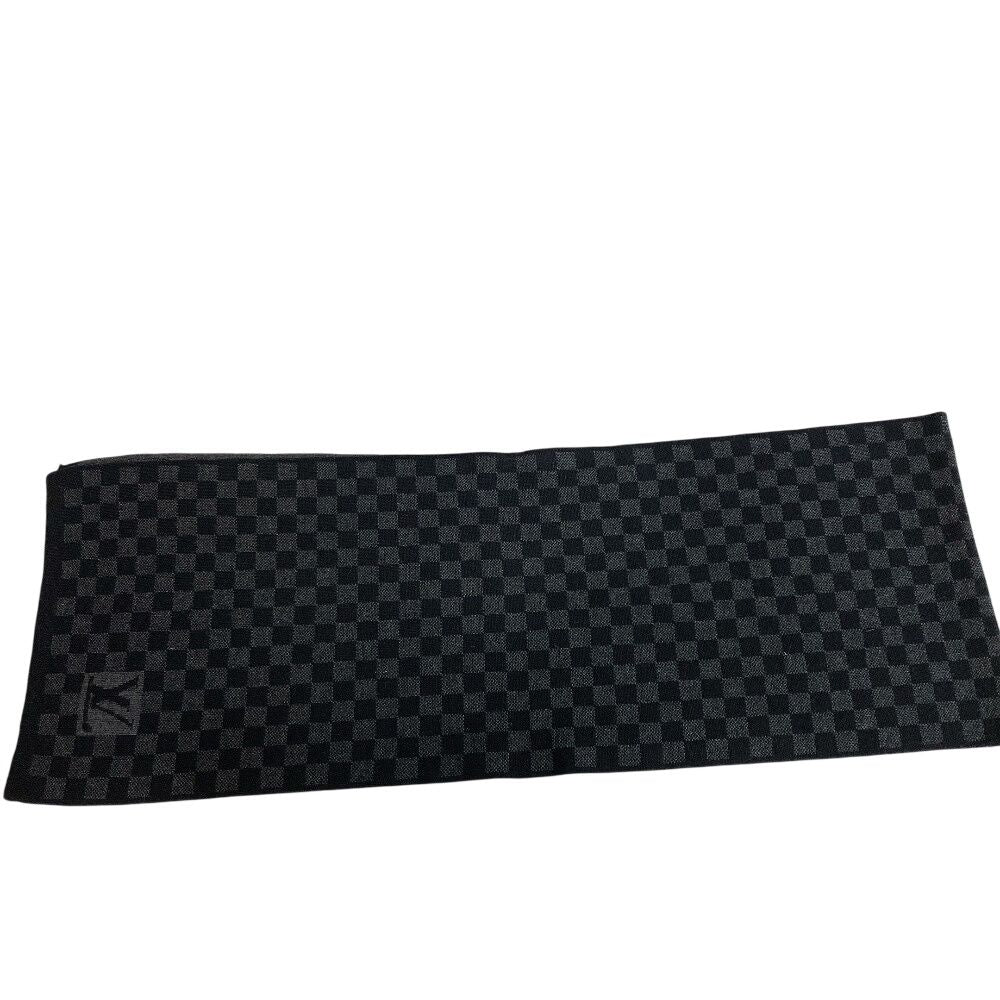 Louis Vuitton Echarpe Petit Damier Wool Scarf Black — view 3