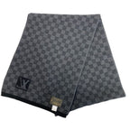 Louis Vuitton Echarpe Petit Damier Wool Scarf Black — view 2