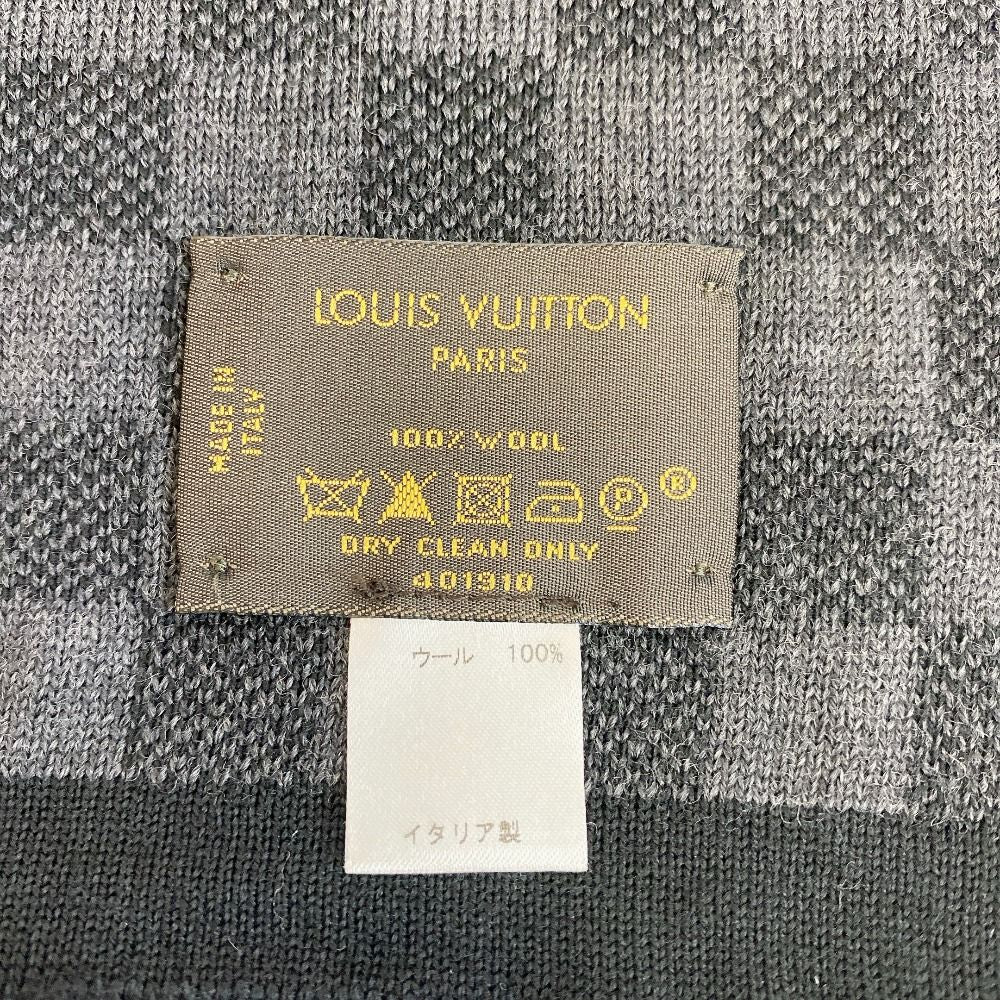 Louis Vuitton Echarpe Petit Damier Wool Scarf Black — view 6