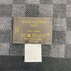 Louis Vuitton Echarpe Petit Damier Wool Scarf Black — view 6