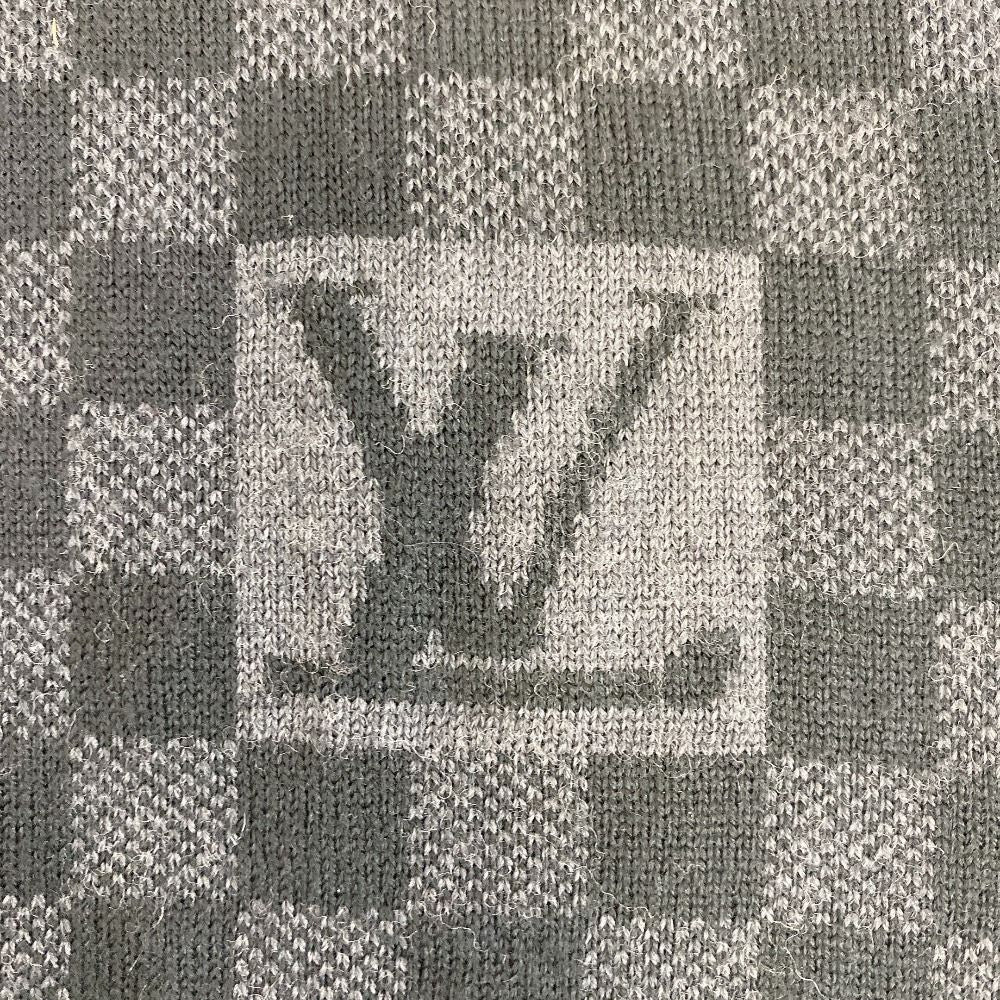Louis Vuitton Echarpe Petit Damier Wool Scarf Black — view 5