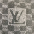 Louis Vuitton Echarpe Petit Damier Wool Scarf Black — view 5