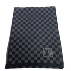 Louis Vuitton Echarpe Petit Damier Wool Scarf Black — view 4