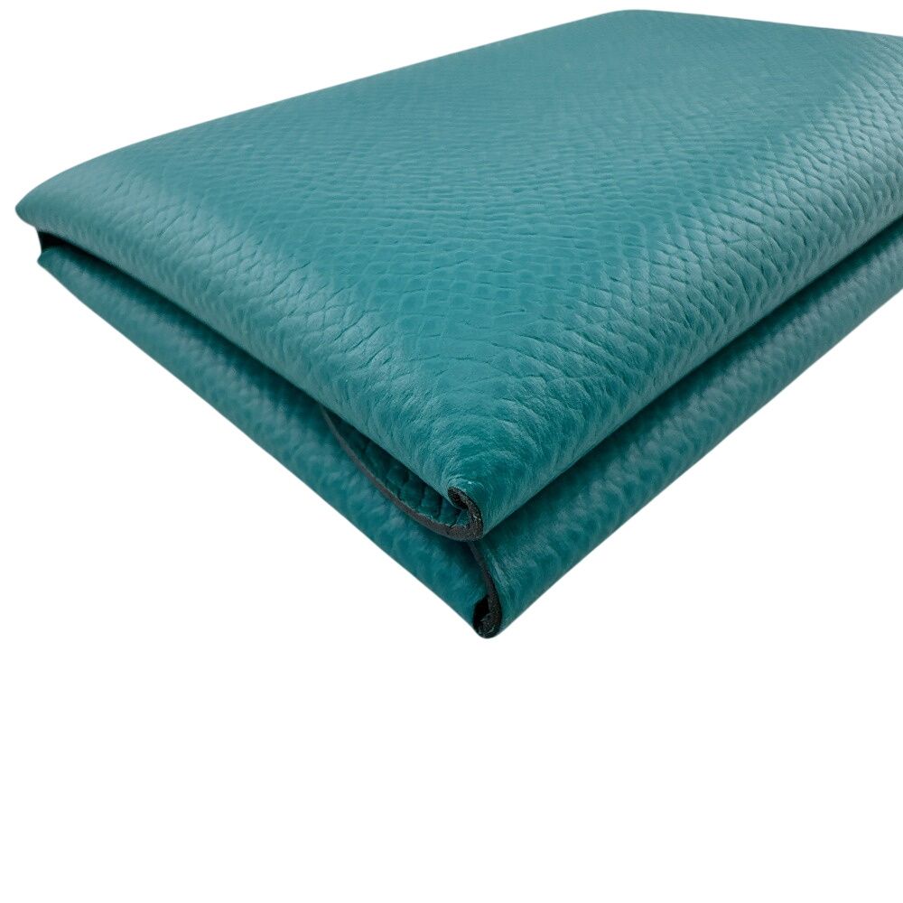 Hermes Calvi Duo Veau Epsom Coin Case Vert Jade — view 3