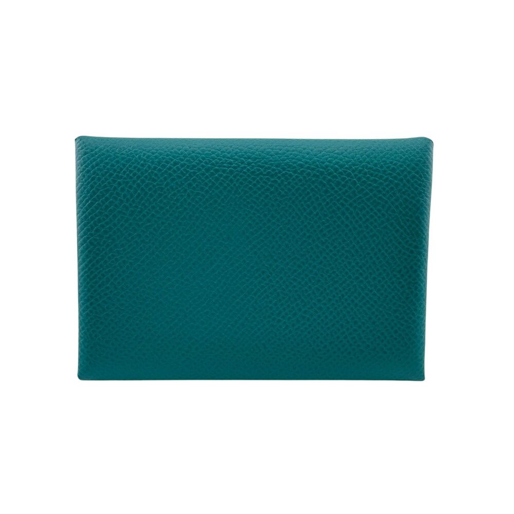 Hermes Calvi Duo Veau Epsom Coin Case Vert Jade — view 2