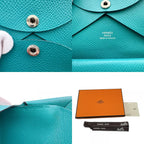 Hermes Calvi Duo Veau Epsom Coin Case Vert Jade — view 8