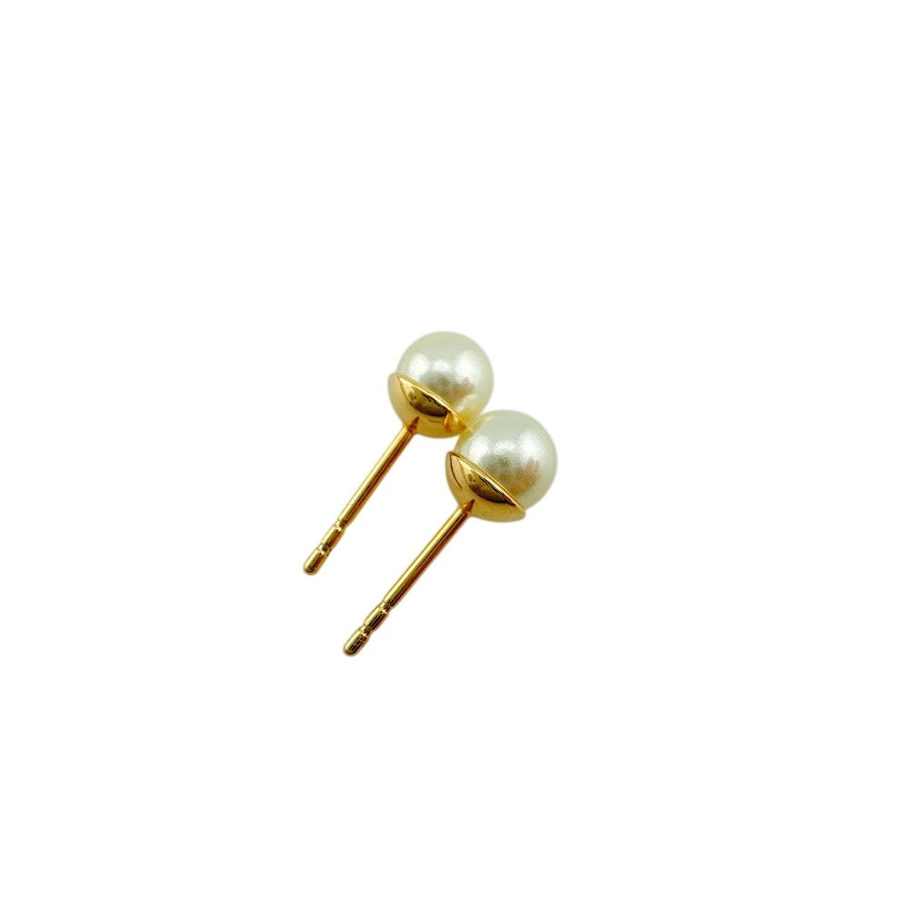 Dior Pearl Bee CD Logo Tribales Tribal Earrings Gold — view 5