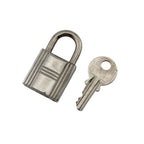 Hermes 110 Padlock Necklace Charm Bag Silver — view 2