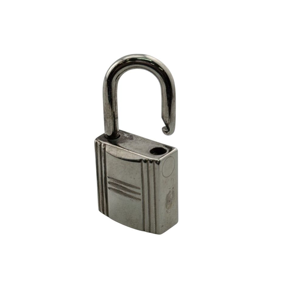 Hermes 110 Padlock Necklace Charm Bag Silver — view 4