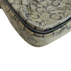 Celine C Carriage Pattern Pochette Vintage Salki Shoulder Bag Navy — view 3