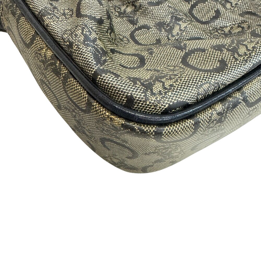 Celine C Carriage Pattern Pochette Vintage Salki Shoulder Bag Navy — view 3
