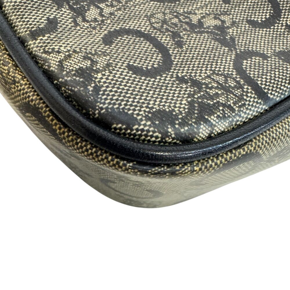 Celine C Carriage Pattern Pochette Vintage Salki Shoulder Bag Navy — view 5