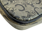 Celine C Carriage Pattern Pochette Vintage Salki Shoulder Bag Navy — view 5
