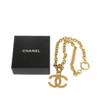 Chanel Lava CC Logo Metal Gold Necklace — view 2