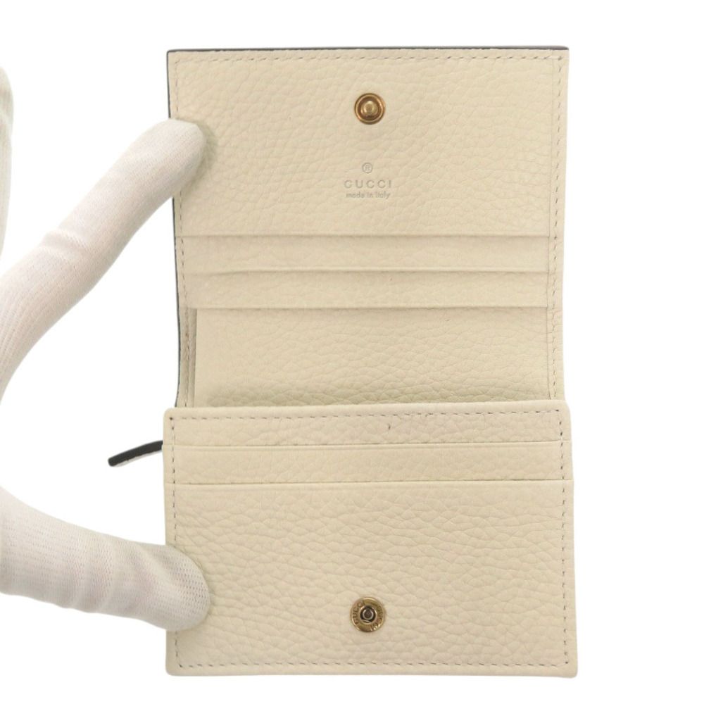 Gucci Animalier Bi Leather Ivory Bifold Wallet — view 4