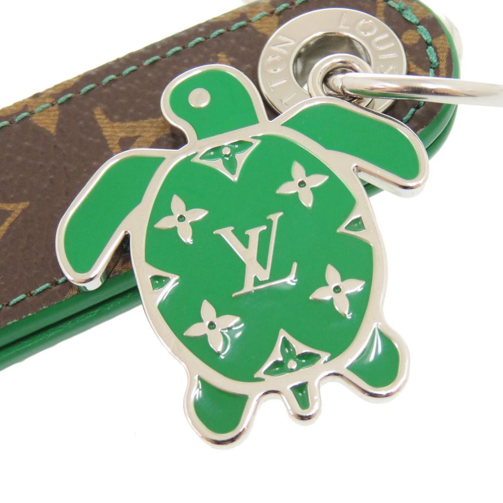 Louis Vuitton Dragonne Tab Monogram Turtle Brown Green Key Holder — view 3