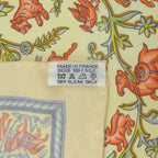 Hermes Carre 90 Indian Hunting Chasse en Inde Scarf Silk Ivory Yellow Light Blue — view 5