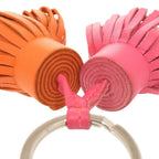 Hermes Carmen Unodos Agno Milo Pink Orange Key Holder Charm — view 7