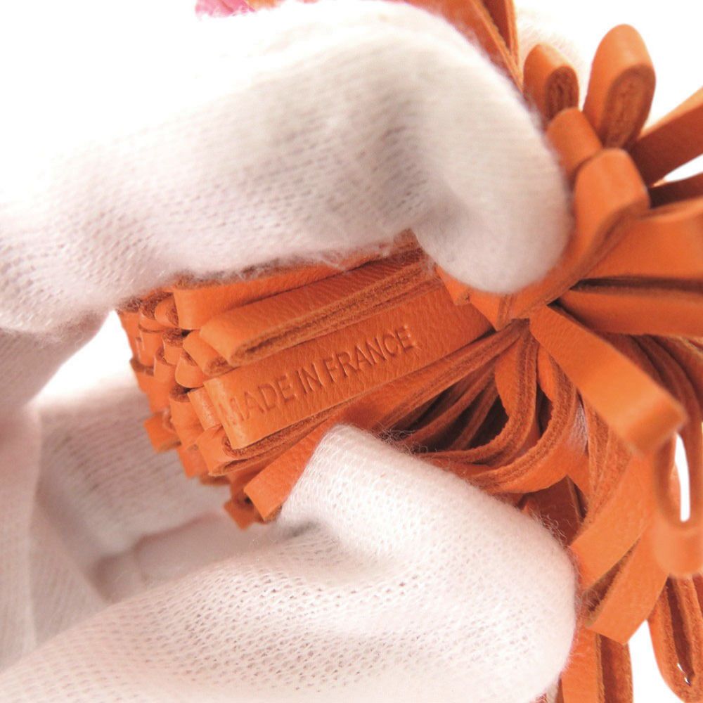 Hermes Carmen Unodos Agno Milo Pink Orange Key Holder Charm — view 6